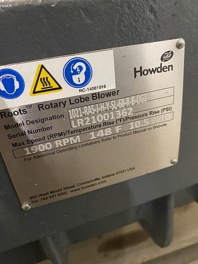 Howden Roots 1021-RAS-J-H-Y-SL-68-R-B-OGE Blower