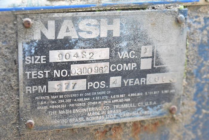Refurbished Nash 904S-2 SS Cladded Rebuilt Vacuum Pump