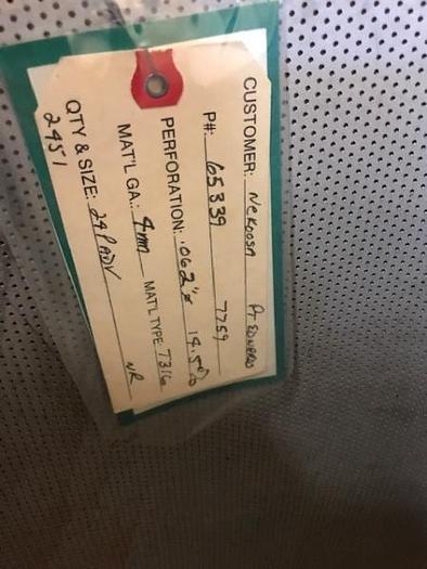 Used Black Clawson 24P Screen Basket .062 Holes NEW