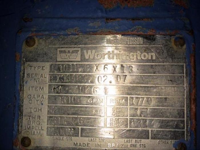 Used Worthington 6x8x13 D1011 Pump SS