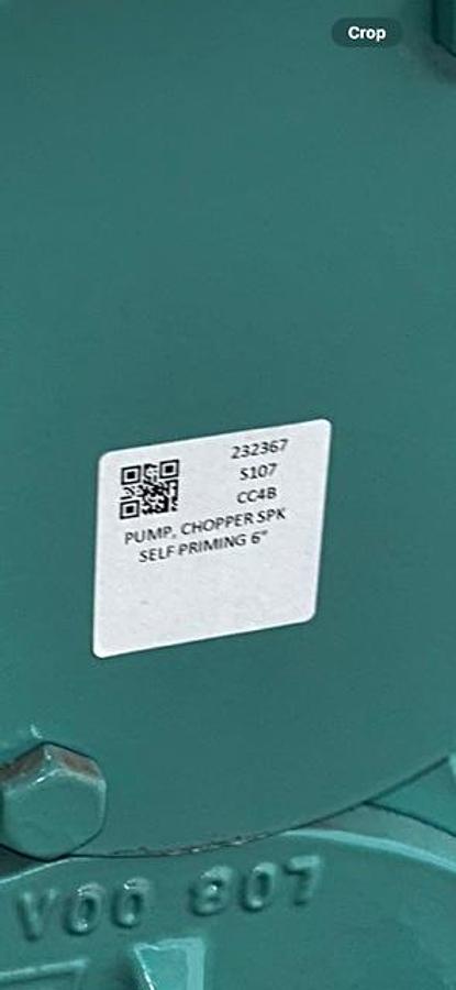 Vaughan 6-inch Self Priming Chopper Pump (NEW)