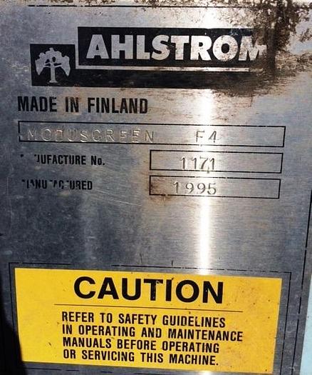 Used Ahlstrom Andritz F-4 Moduscreen – SOLD!