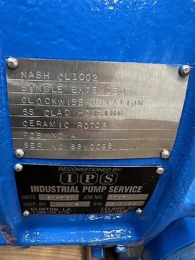 Refurbished Nash CL1002 SS Cladded Vacuum Pump