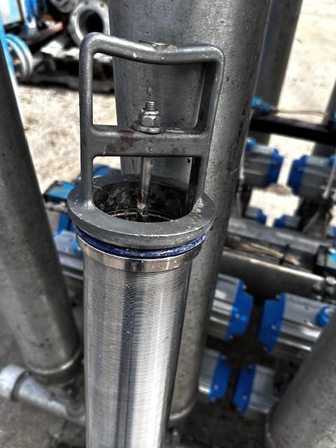 Used AES Eaton 14 Bank Tubular Backwash Hot Water Filter with Controls