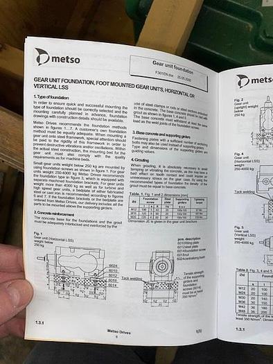 Metso Gear Reducer Model M3RVHF50 Helical Right Angle Gear Reducer Ratio 23.076:1