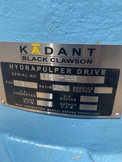 Used Kadant Black Clawson Size 3 Pulper Drive-Rebuilt-SOLD