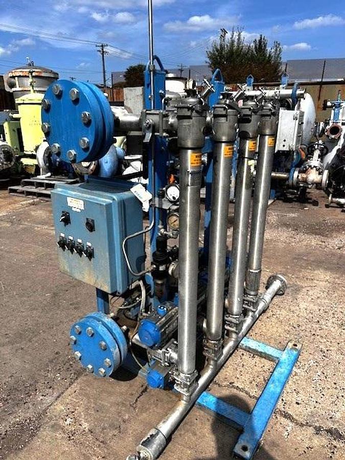 Used AES Eaton 4 Bank tubular Backwash Filter with Controls