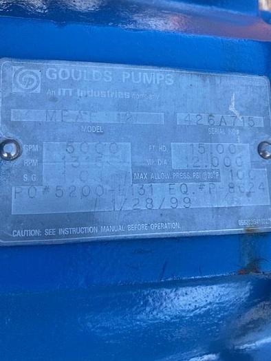 Used Goulds 12x12 Axial Flow Pumps with Base & Motors