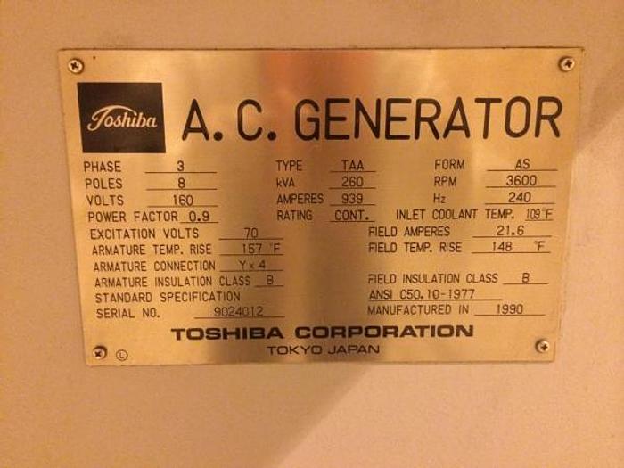 Used Toshiba  Steam Generator & Turbine 107000 KVA