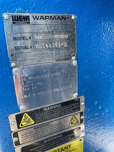 Warman 8×6 AH Horizontal Slurry Pump, Model 086EAHCCCPW8808