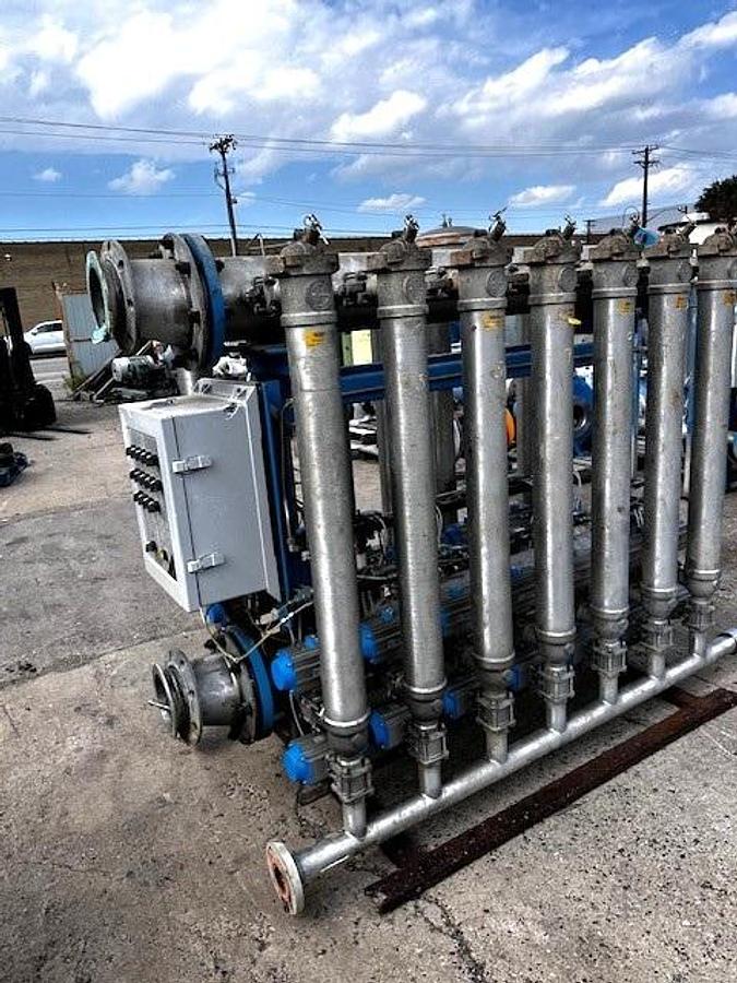 Used AES Eaton 14 Bank Tubular Backwash Hot Water Filter with Controls