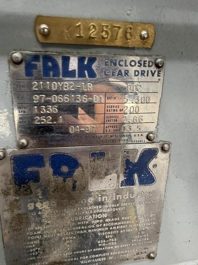 Refurbished Falk 2110YB2-LR Gear Reducer 5.3 Ratio 200 HP Rebuilt