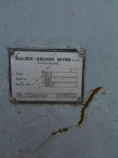 Used Sulzer Escher Wyss (Voith) HD3 Disperger – SOLD!