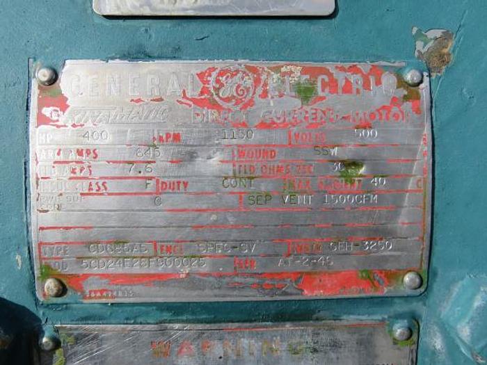 Used GE 400 HP DC Motor