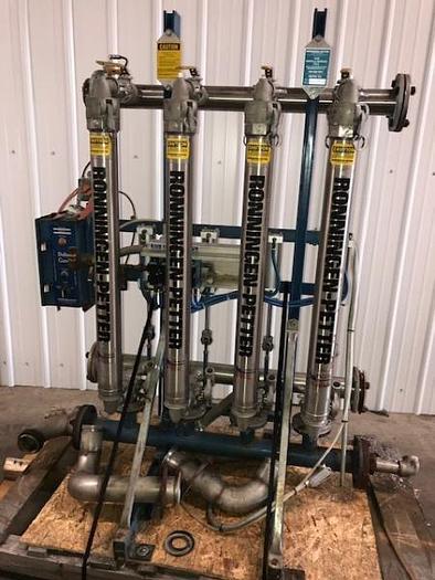 Used Ronningen Petter 4 Bank Filter with Backwash Control