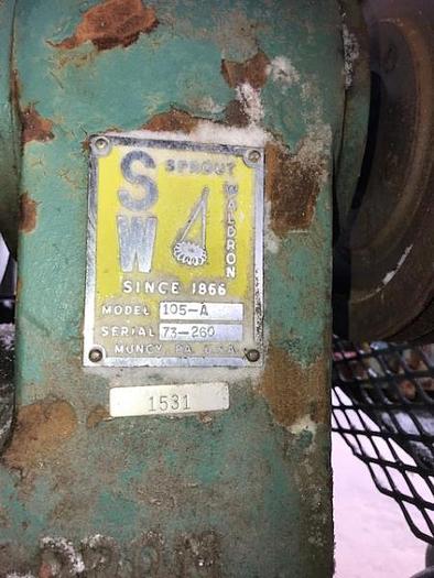 Used Sprout Waldron Model 105-A Refiner with Feeder