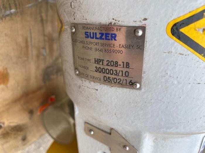 Refurbished Sulzer HPT 208-1B SS Feedwater Pump