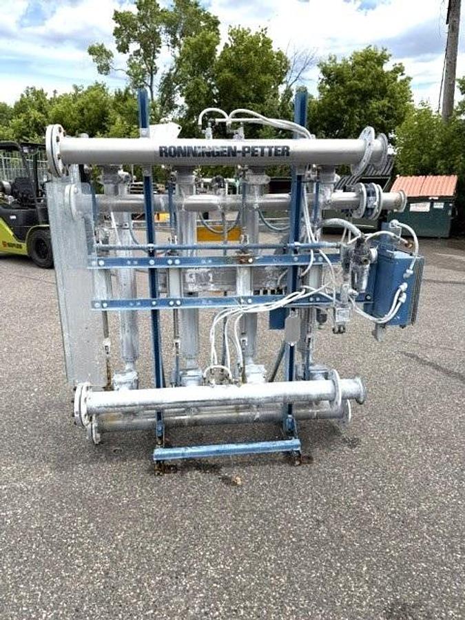 Used Ronningen Petter 4 Bank Tubular Backwashing Filter Model SS-A-204-BV-VIB-Auto