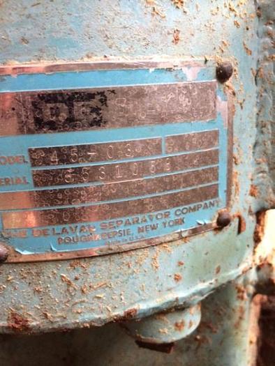 Used Delaval 45 Unimatic Purifier Centrifuge