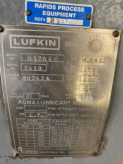 Refurbished Lufkin N1204C Gear Reducer Ratio 4.649:1