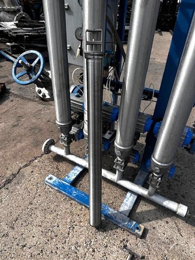 Used AES Eaton 4 Bank tubular Backwash Filter with Controls