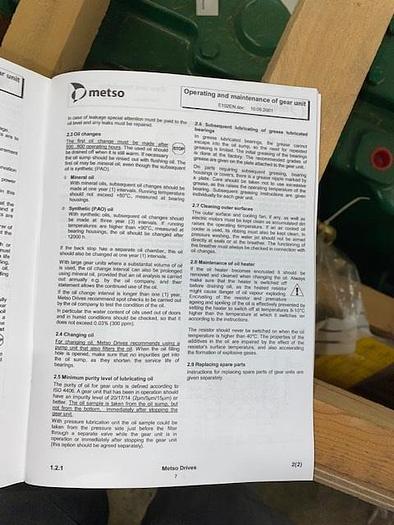 Metso Gear Reducer Model M3RVHF50 Helical Right Angle Gear Reducer Ratio 23.076:1