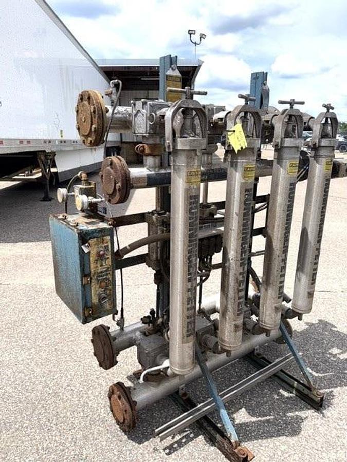 Used Ronningen Petter 4 Bank Tubular Backwashing Filter Model SS-A-204-BV-MX-Auto