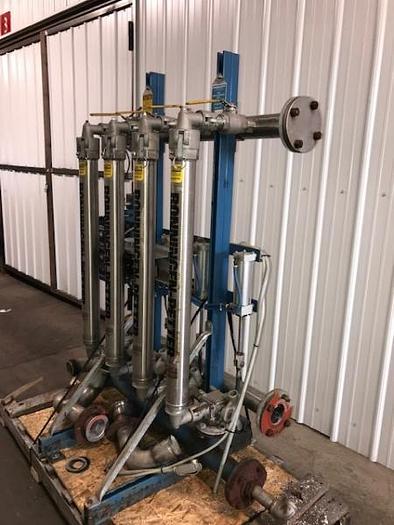 Used Ronningen Petter 4 Bank Filter with Backwash Control