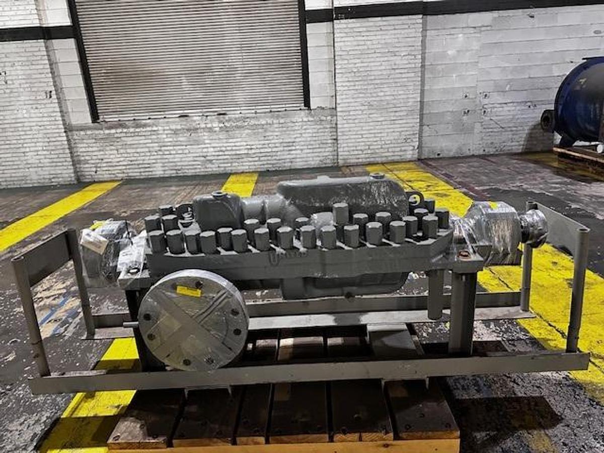 Used United WMSND-M 3x9 8-Stage Horizontal Multistage Centrifugal Pump CA6NM Rebuilt