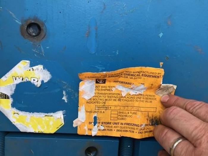 Used Graphilor Graphite Block Type Heat Exchanger