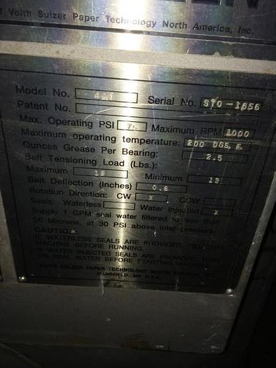 Used Bird 400 Screen (Voith Sulzer) Omniscreen (SS Body) – SOLD!