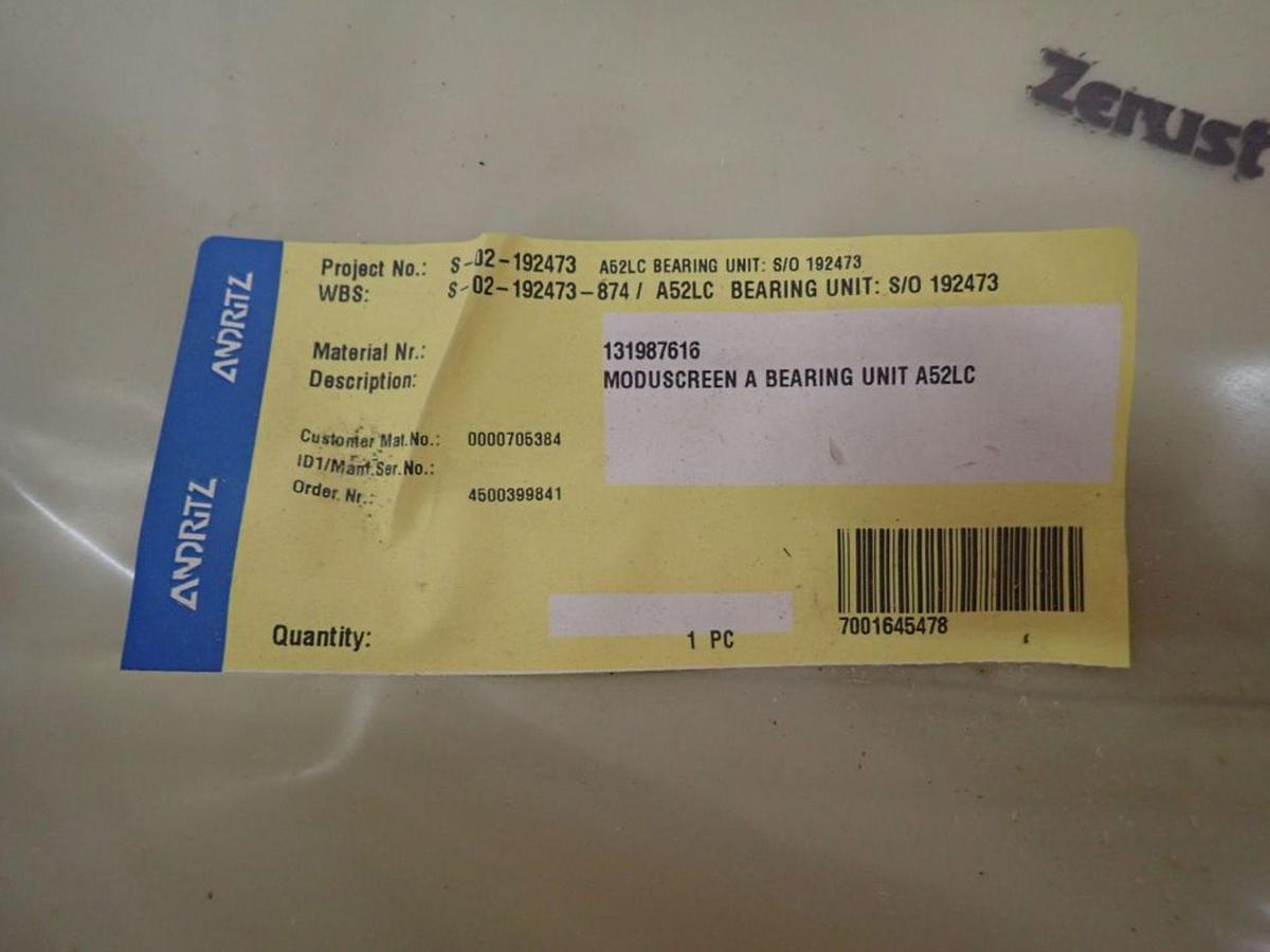 Andritz Moduscreen A Bearing Unit Model A52 Screen