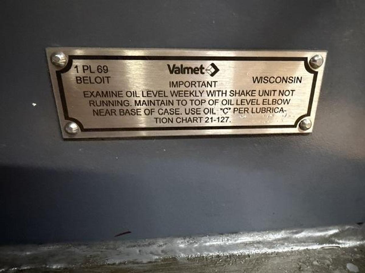 Refurbished Valmet Beloit Fourdrinier Shake