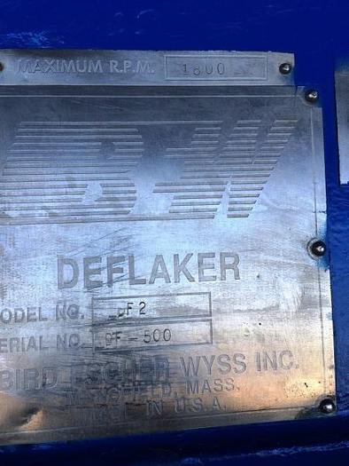 Used Bird Escher Wyss DF2 Deflaker SS – Rebuilt