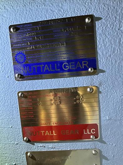 Nuttall S16 Gear Reducer Ratio 4.444 1000 HP 