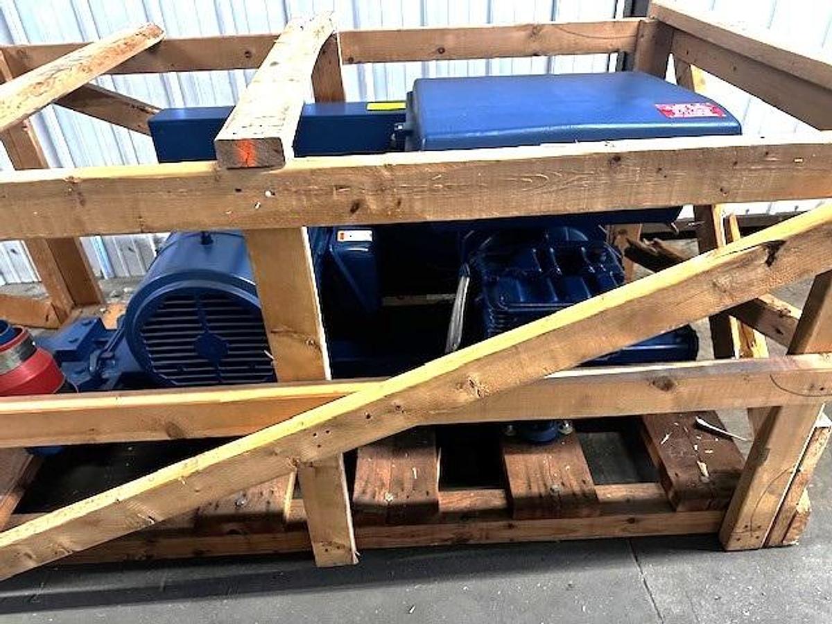 Aerzen GMA 12.5 Positive Displacement high Vacuum Blower with Base & Motor