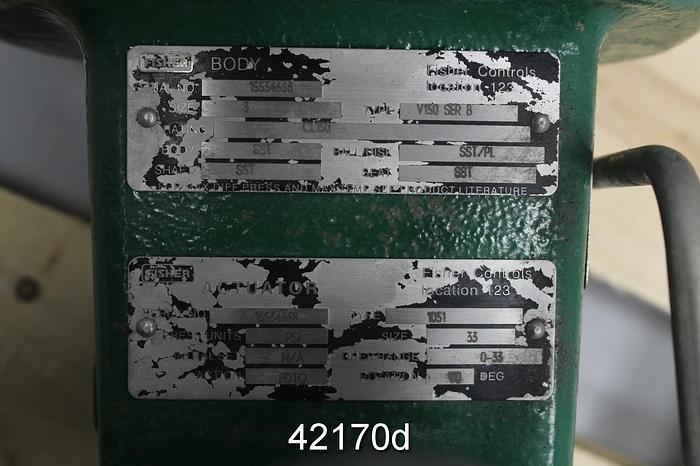 Used Fisher 3" V150 Series B Vee-Ball Valve #42170