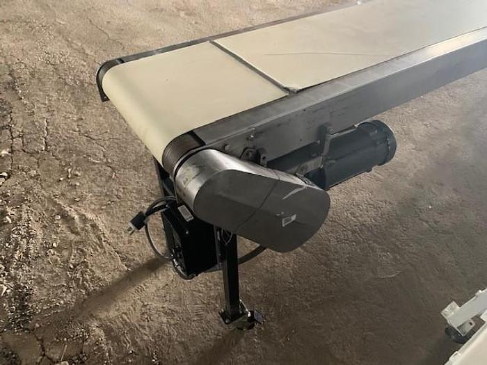 Used 11' Long x 16"Wide Portable Sanitary Flat Belt Conveyor