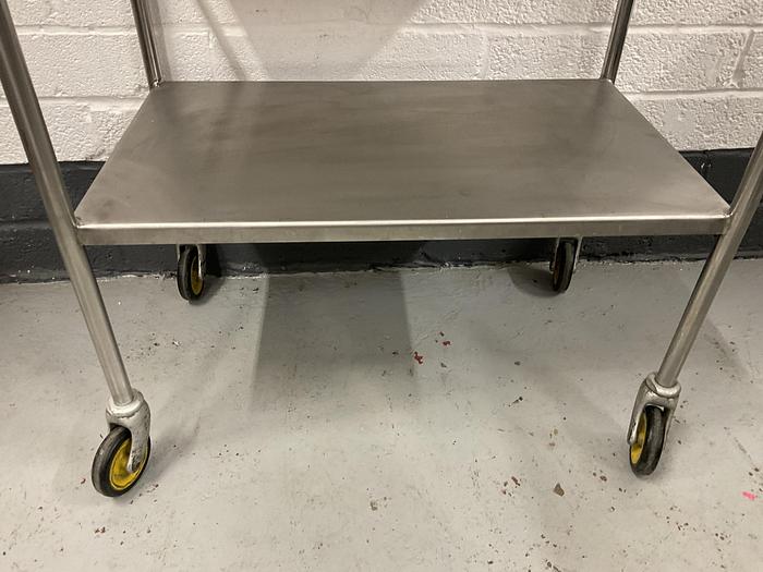 Used Trolley stainless steel 2 shelves 765 x 460mm
