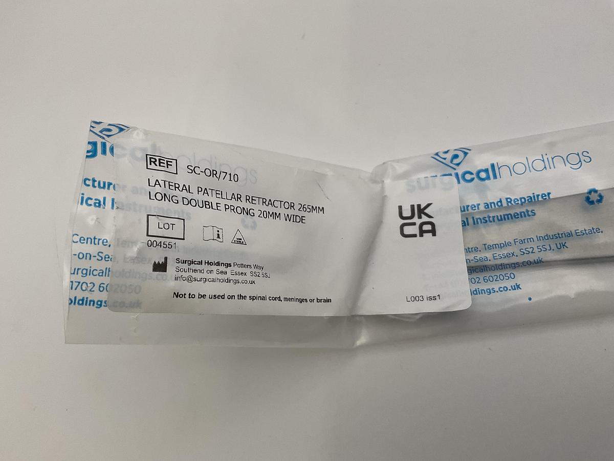 Surgical holdings Lateral Patellar 265mm