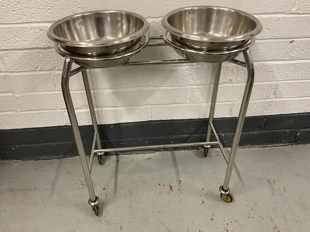 Used AC Daniels Double Bowl Stand