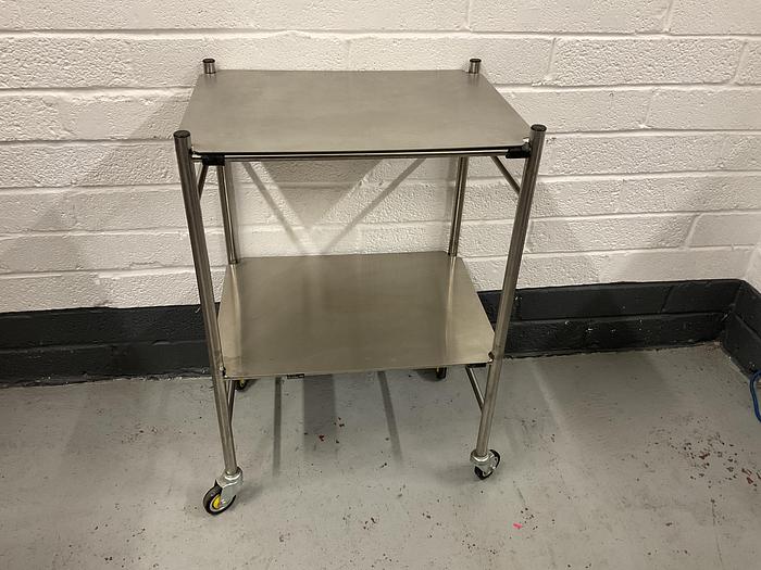 Used Trolley stainless steel 600 x 450 2 shelves