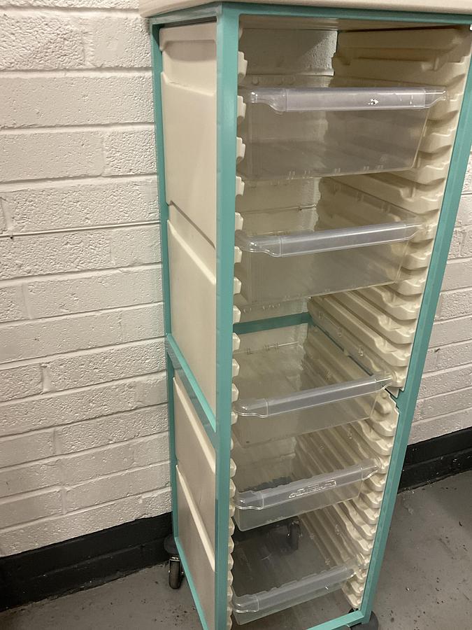 Used Bristol Maid Gratnells trolley 5 drawer