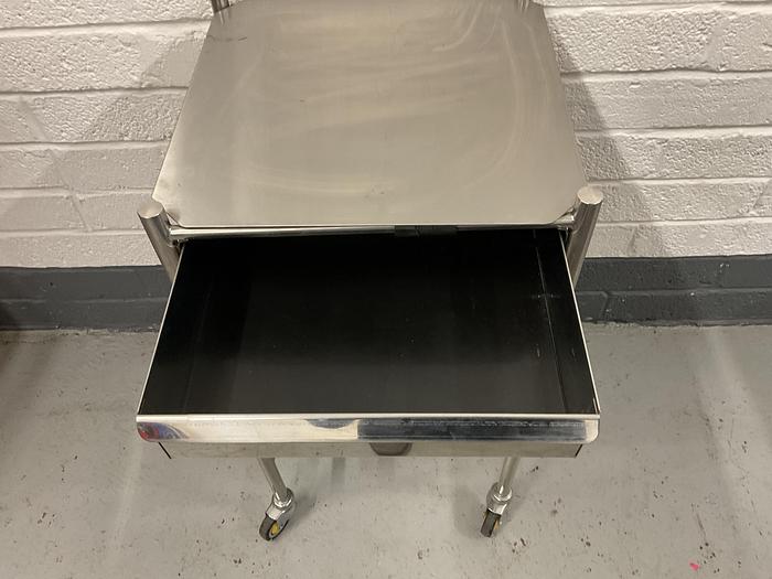 Used Bristol maid Trolley stainless steel 455 x 460mm 2 shelves and drawer
