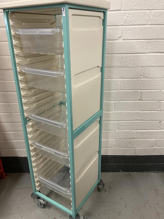 Used Bristol Maid Gratnells trolley 5 drawer