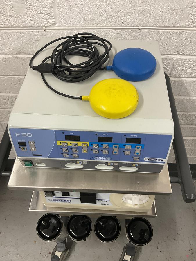 Used 2013 Eschmann E30 On ST80 suction trolley with smoke evacuation