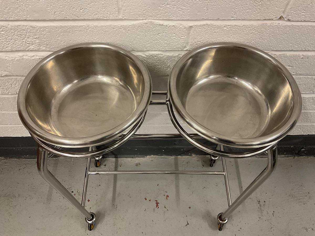 Used AC Daniels Double Bowl Stand