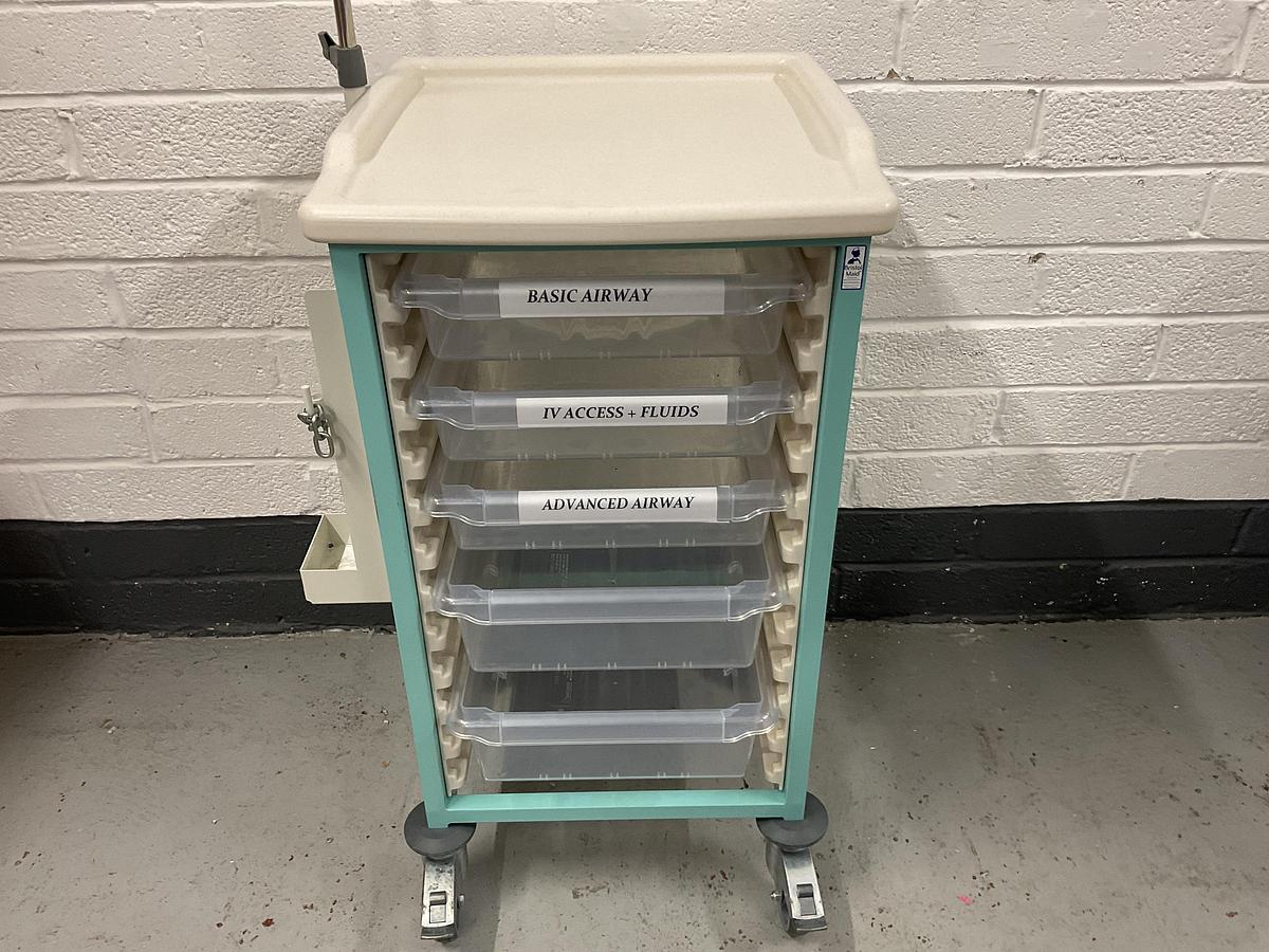 Used Bristol Maid Gratnells trolley 5 drawer