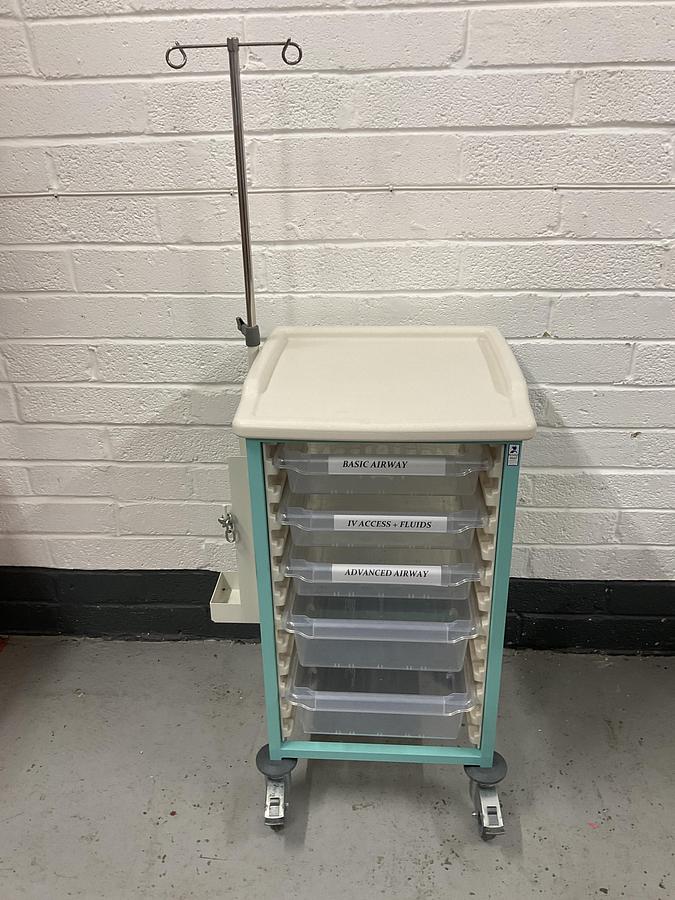 Used Bristol Maid Gratnells trolley 5 drawer