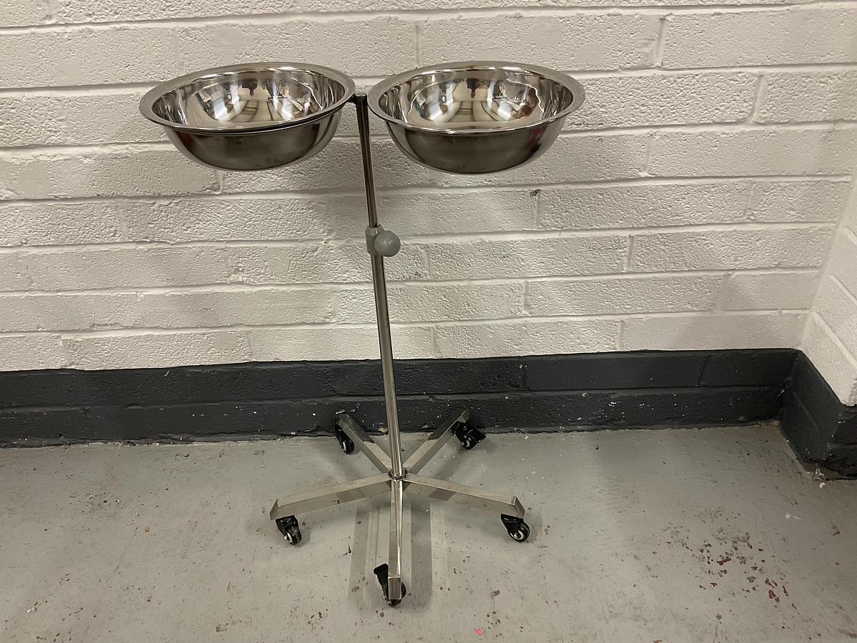 GB Medical Bowl Stand Double Height Adjustable